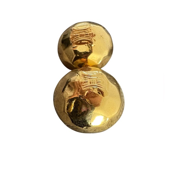 Celine Gold Arc De Triomphe clip on Earrings - Picture 3 of 7